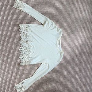 Off white long sleeve top